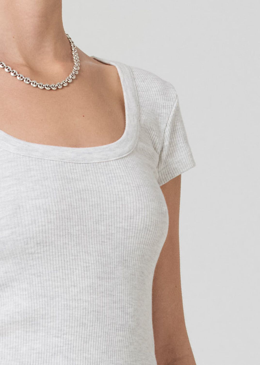 Lima Scoop Neck Tee in Heather Grey sold by Citizens Of Humanity product image thumbnail 4