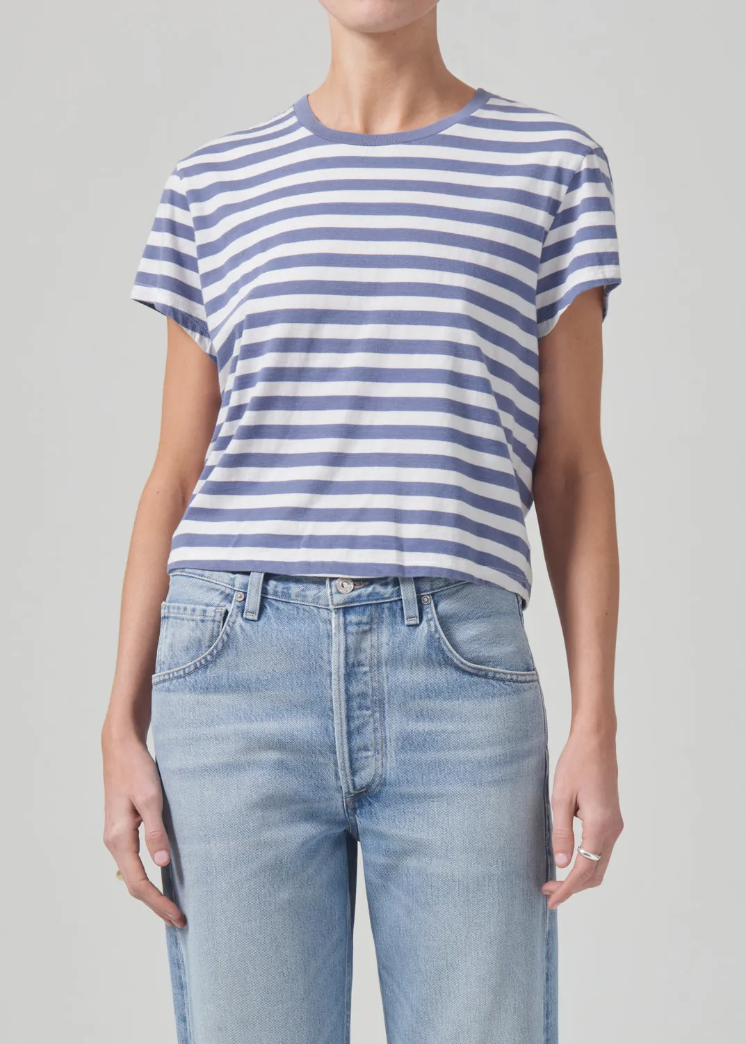 Kyle Tee in Adobe Stripe sold by Citizens Of Humanity