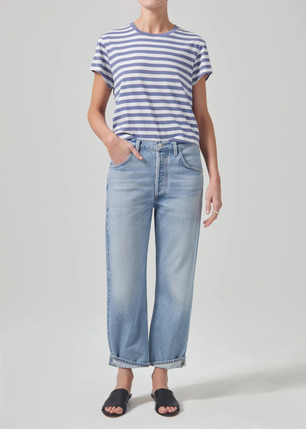 Kyle Tee in Adobe Stripe sold by Citizens Of Humanity product image thumbnail 5