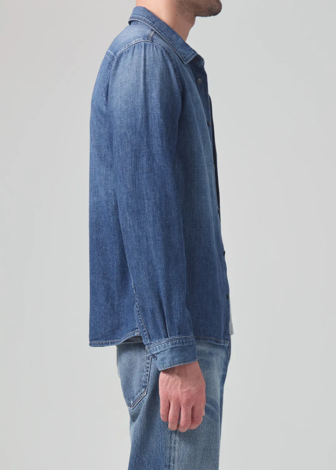 Rework Shirt Chambray in Nile sold by Citizens Of Humanity product image thumbnail 4