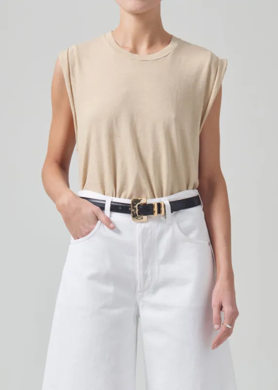 Kelsey Roll Sleeve Tee in Sandcastle sold by Citizens Of Humanity