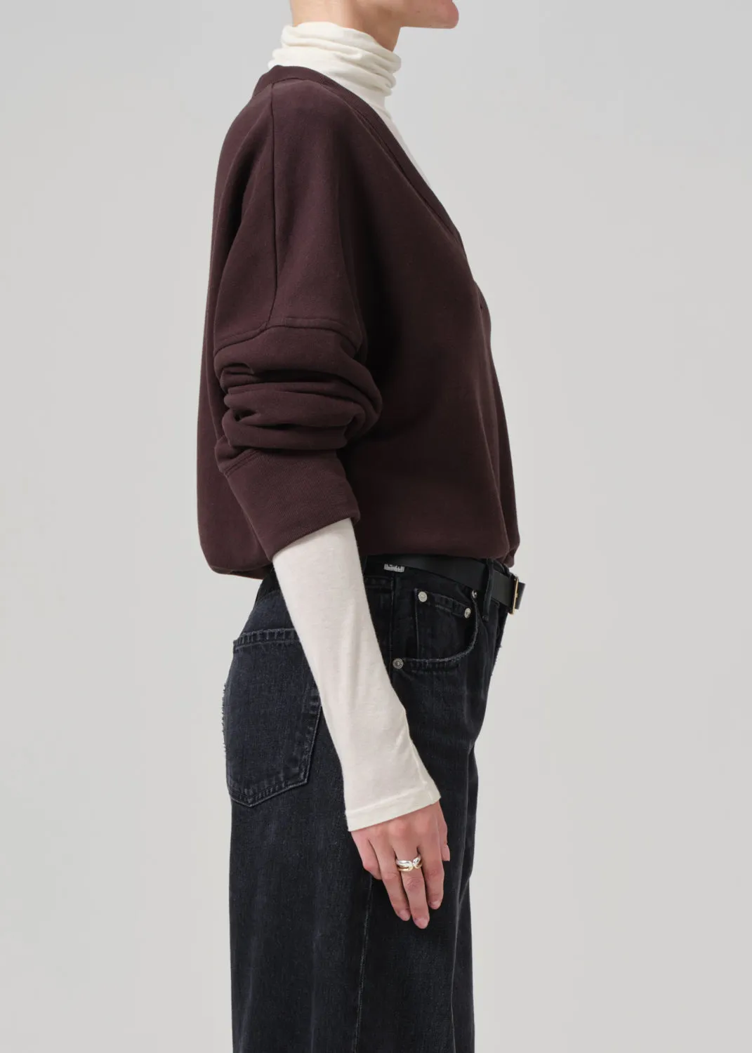 Ronan V Neck in Clove sold by Citizens Of Humanity product image thumbnail 3