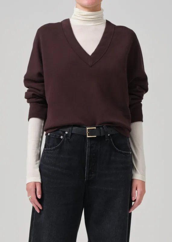 Ronan V Neck in Clove made by Citizens Of Humanity