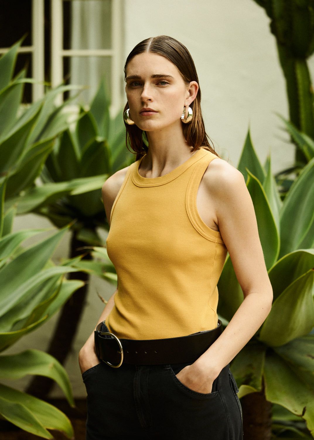 Isabel Rib Tank in Marigold sold by Citizens Of Humanity product image thumbnail 2