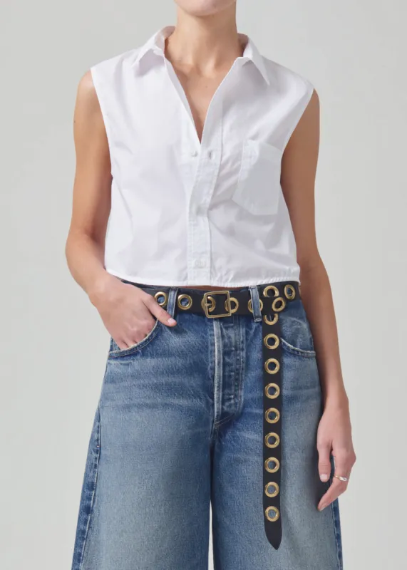 Anders Sleeveless Crop in White made by Citizens Of Humanity