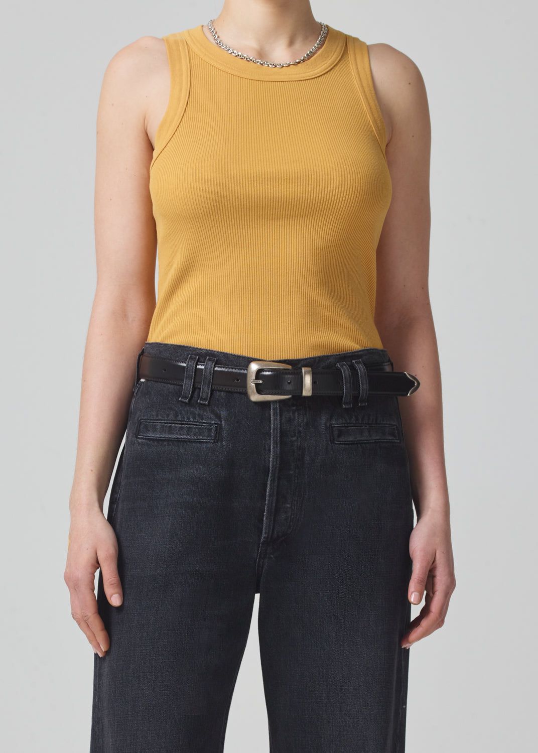 Isabel Rib Tank in Marigold sold by Citizens Of Humanity