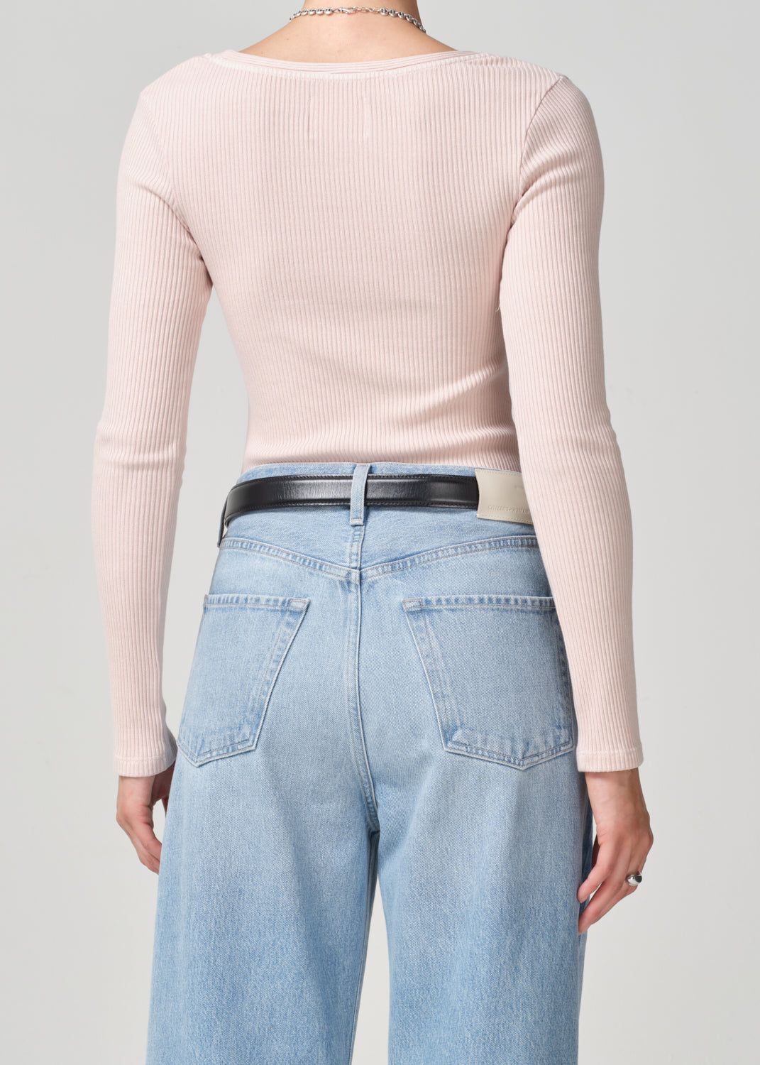 Juni Long Sleeve Scoop Neck in Rosewater sold by Citizens Of Humanity product image thumbnail 2