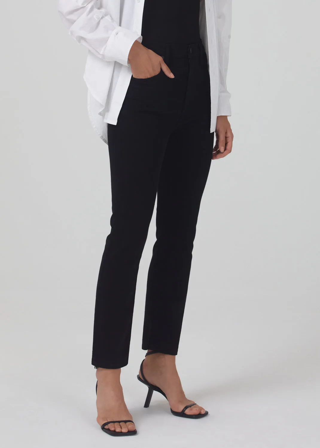 Jolene High Rise Vintage Slim in Plush Black sold by Citizens Of Humanity product image thumbnail 4