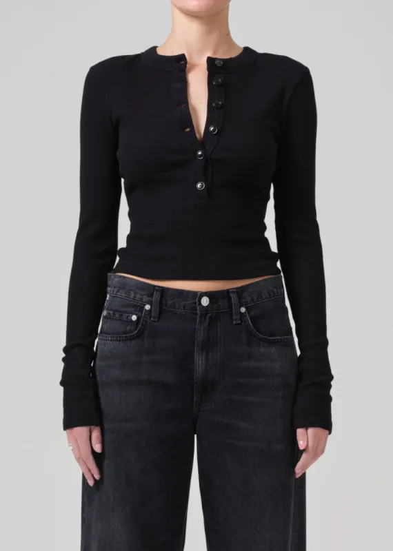Varra Henley in Black sold by Citizens Of Humanity