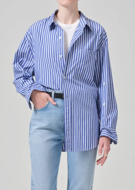 Kayla Shirt in Navy Mesa Stripe sold by Citizens Of Humanity