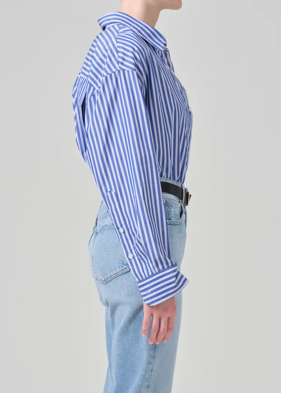 Kayla Shirt in Navy Mesa Stripe sold by Citizens Of Humanity product image thumbnail 4
