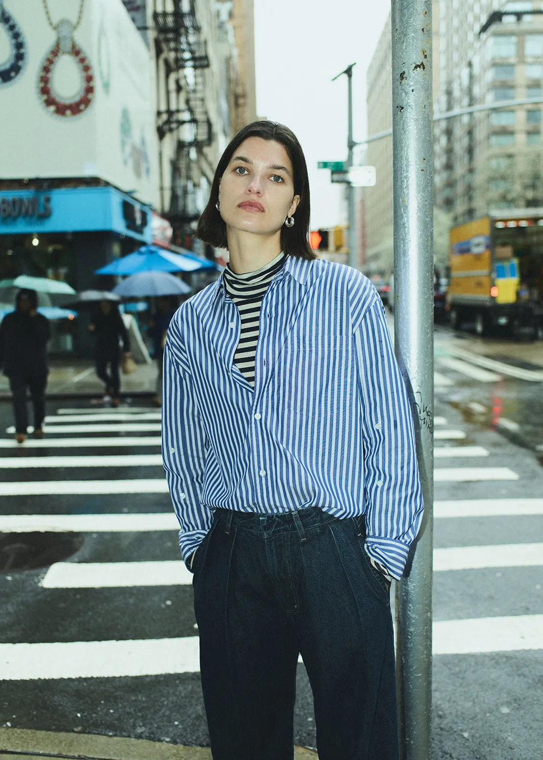 Kayla Shirt in Navy Mesa Stripe sold by Citizens Of Humanity product image thumbnail 2