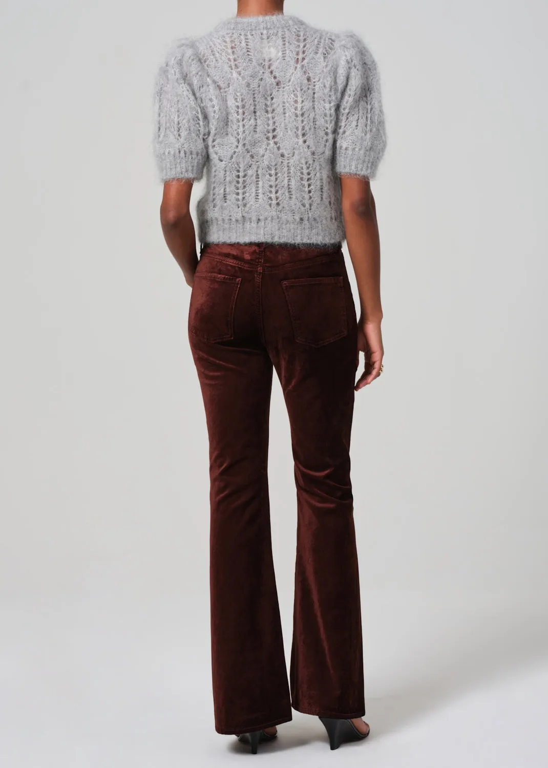 Lilah Flare With Welt Pocket Velvet in Chocolate Milk sold by Citizens Of Humanity product image thumbnail 2