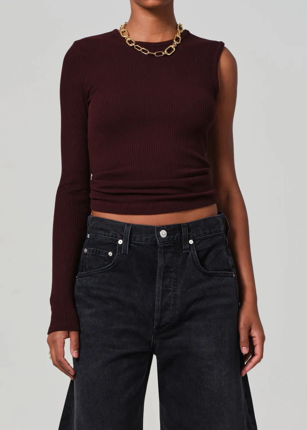 Fellina One Sleeve in Burgundy sold by Citizens Of Humanity