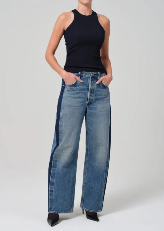 Ayla Baggy With Tuxedo Stripe in Drome sold by Citizens Of Humanity