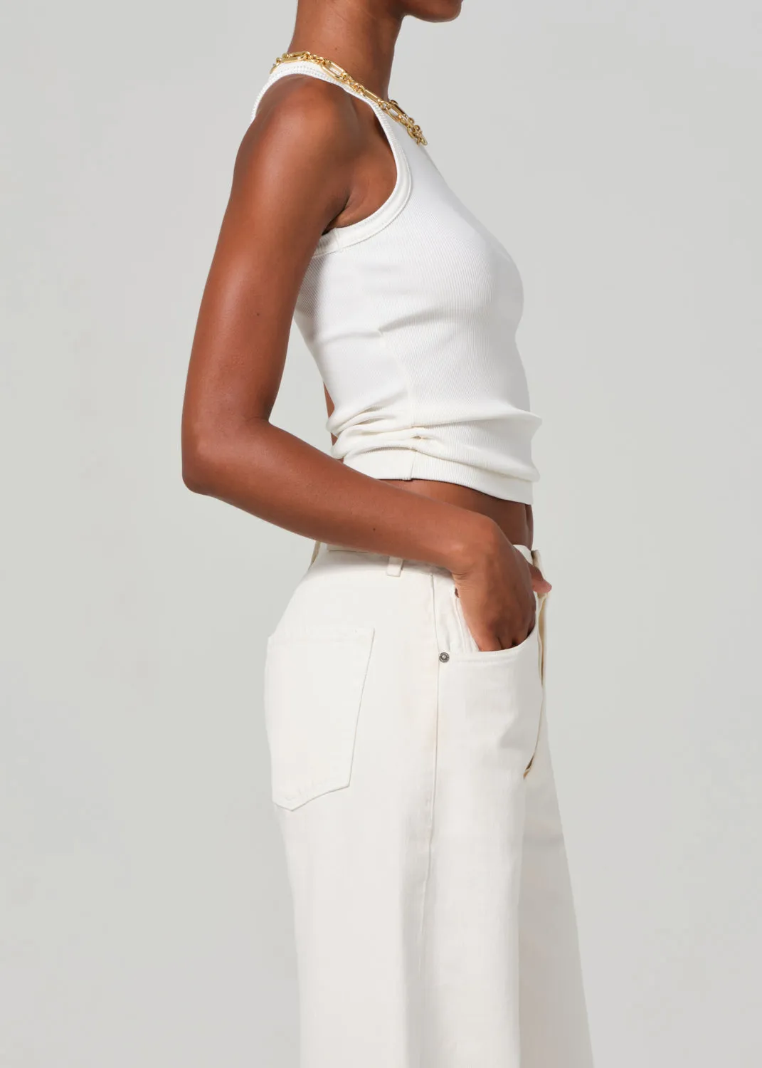 Akira Tank in Ivory sold by Citizens Of Humanity product image thumbnail 3