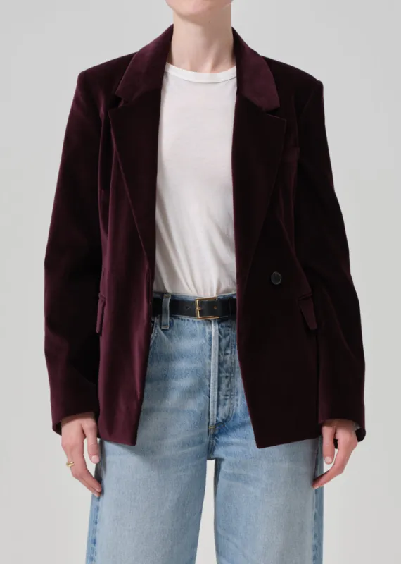 Matteau Blazer in Bordeaux sold by Citizens Of Humanity