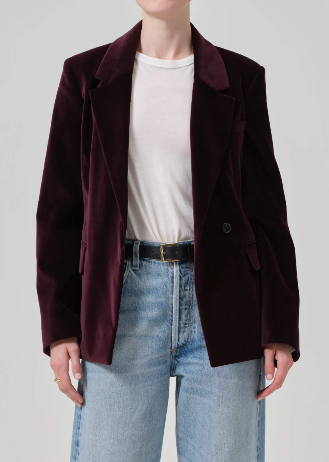 Matteau Blazer in Bordeaux sold by Citizens Of Humanity