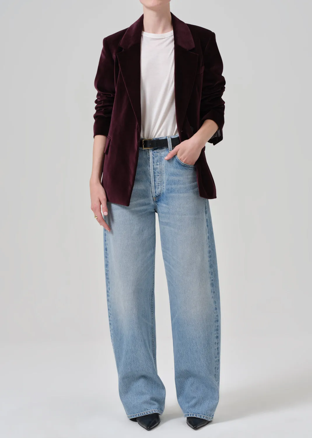 Matteau Blazer in Bordeaux sold by Citizens Of Humanity product image thumbnail 5