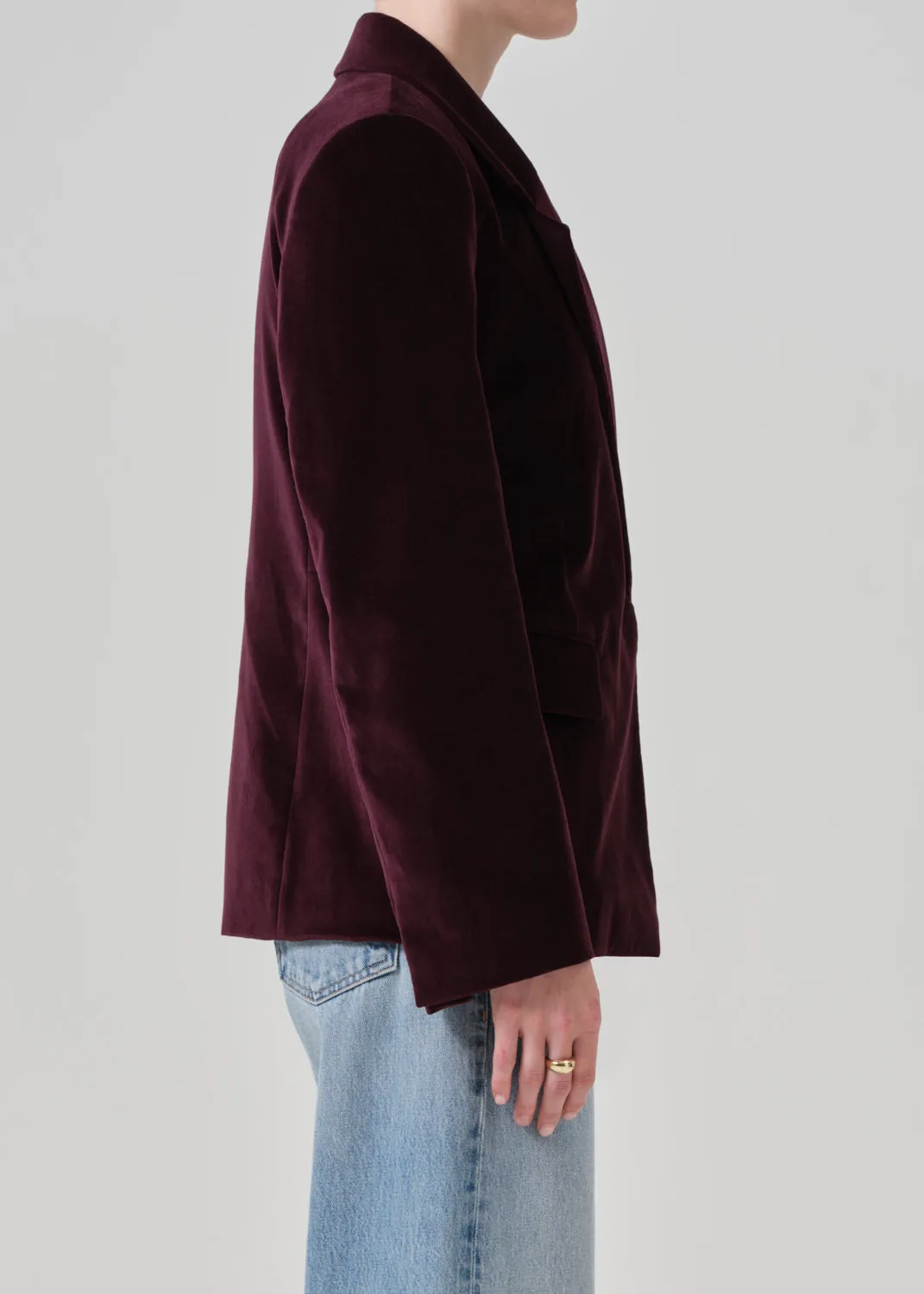 Matteau Blazer in Bordeaux sold by Citizens Of Humanity product image thumbnail 3