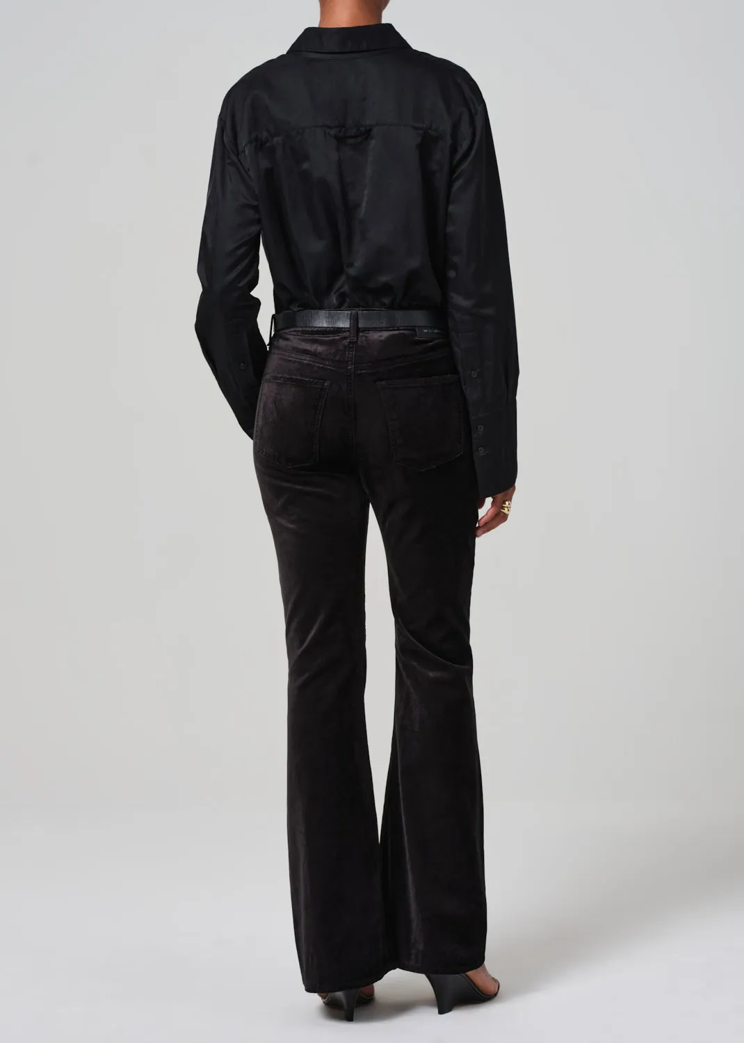 Lilah Flare With Welt Pocket Velvet in Black sold by Citizens Of Humanity product image thumbnail 3