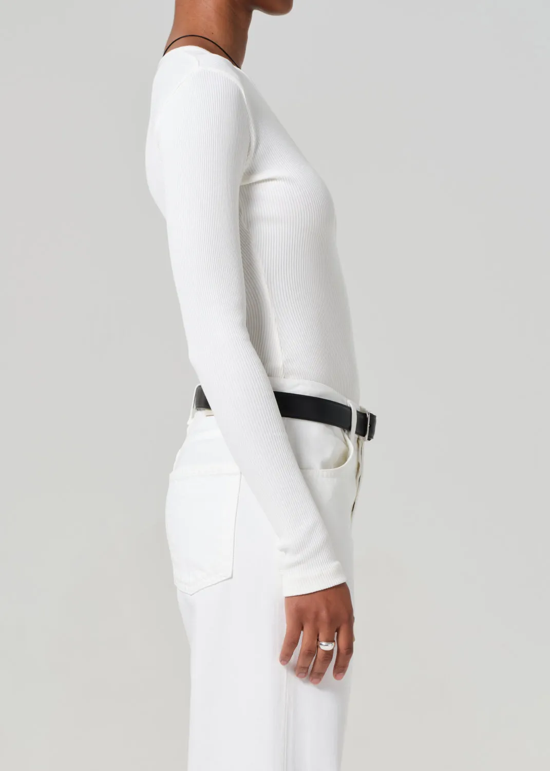 Helsa Deep V Bodysuit in Pashmina sold by Citizens Of Humanity product image thumbnail 3