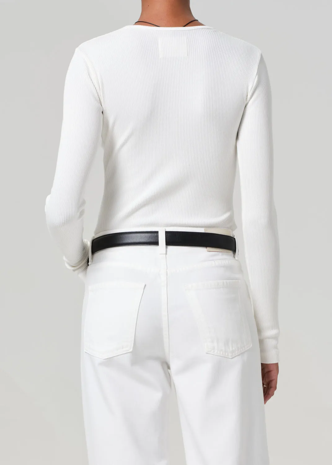 Helsa Deep V Bodysuit in Pashmina sold by Citizens Of Humanity product image thumbnail 2