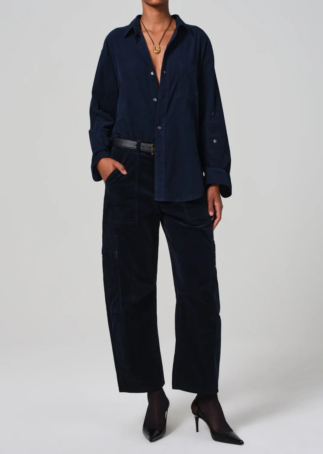 Kayla Shirt Corduroy in Navy sold by Citizens Of Humanity product image thumbnail 5