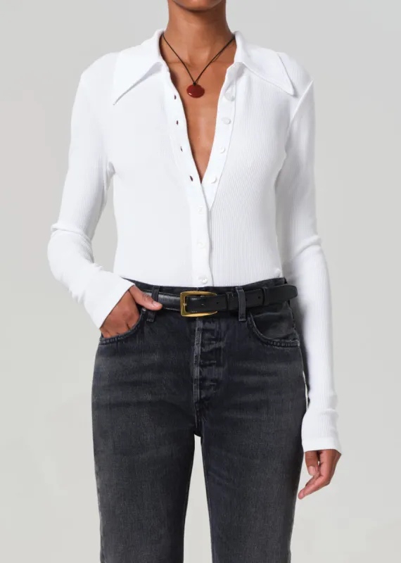 Gila Polo in White sold by Citizens Of Humanity