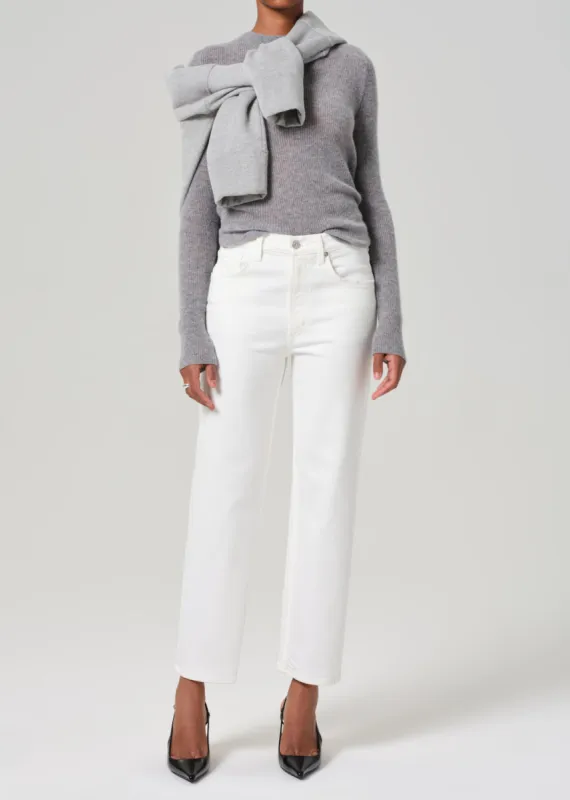 Palma Straight Clean Hem in Soft White sold by Citizens Of Humanity