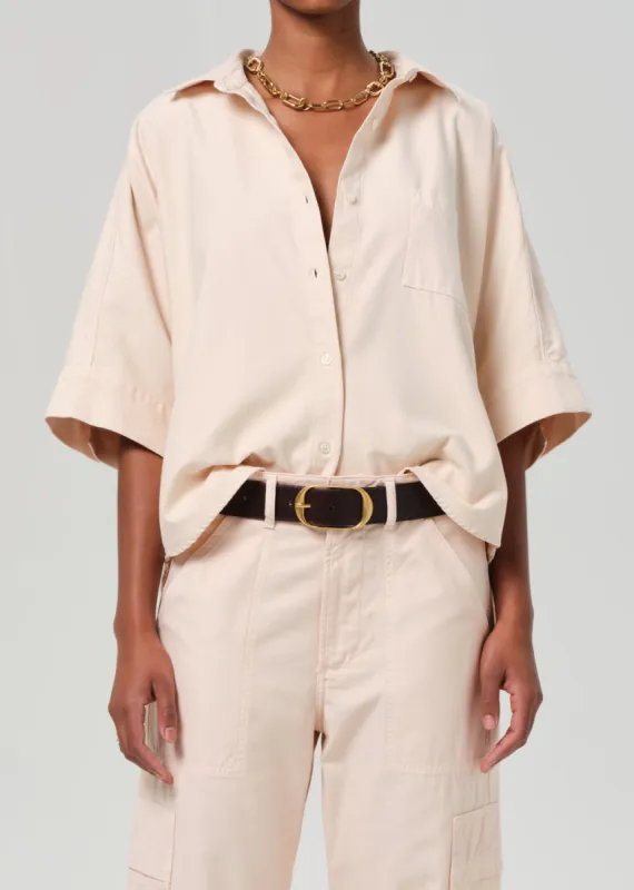 Claire Origami Shirt in Shrimp sold by Citizens Of Humanity