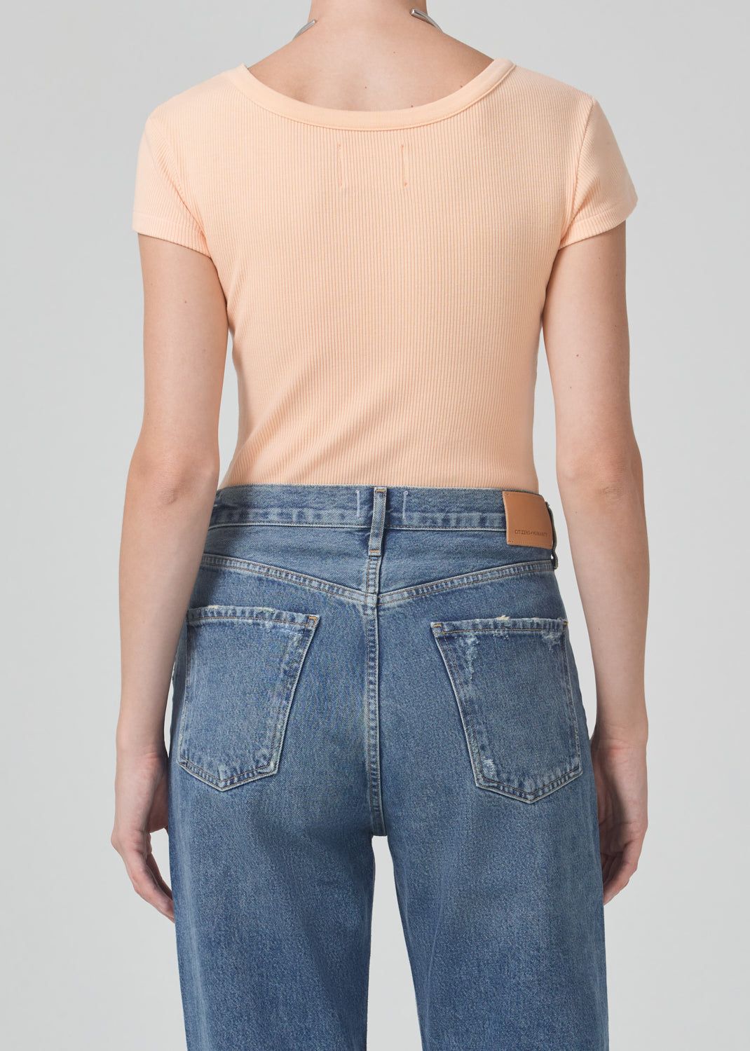 Lima Scoop Neck Tee in Cantaloupe sold by Citizens Of Humanity product image thumbnail 2