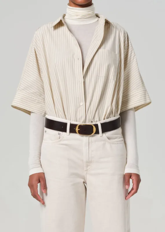 Claire Origami Shirt in Ciro Stripe sold by Citizens Of Humanity