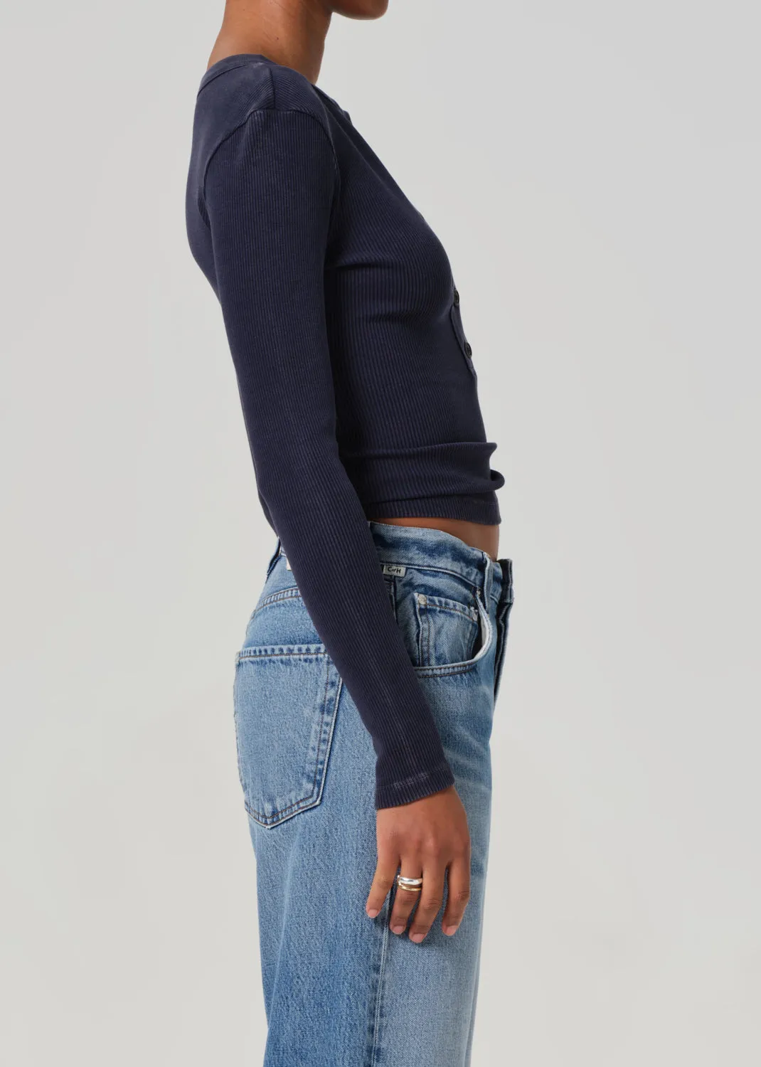 Varra Henley in Mineral Navy sold by Citizens Of Humanity product image thumbnail 3