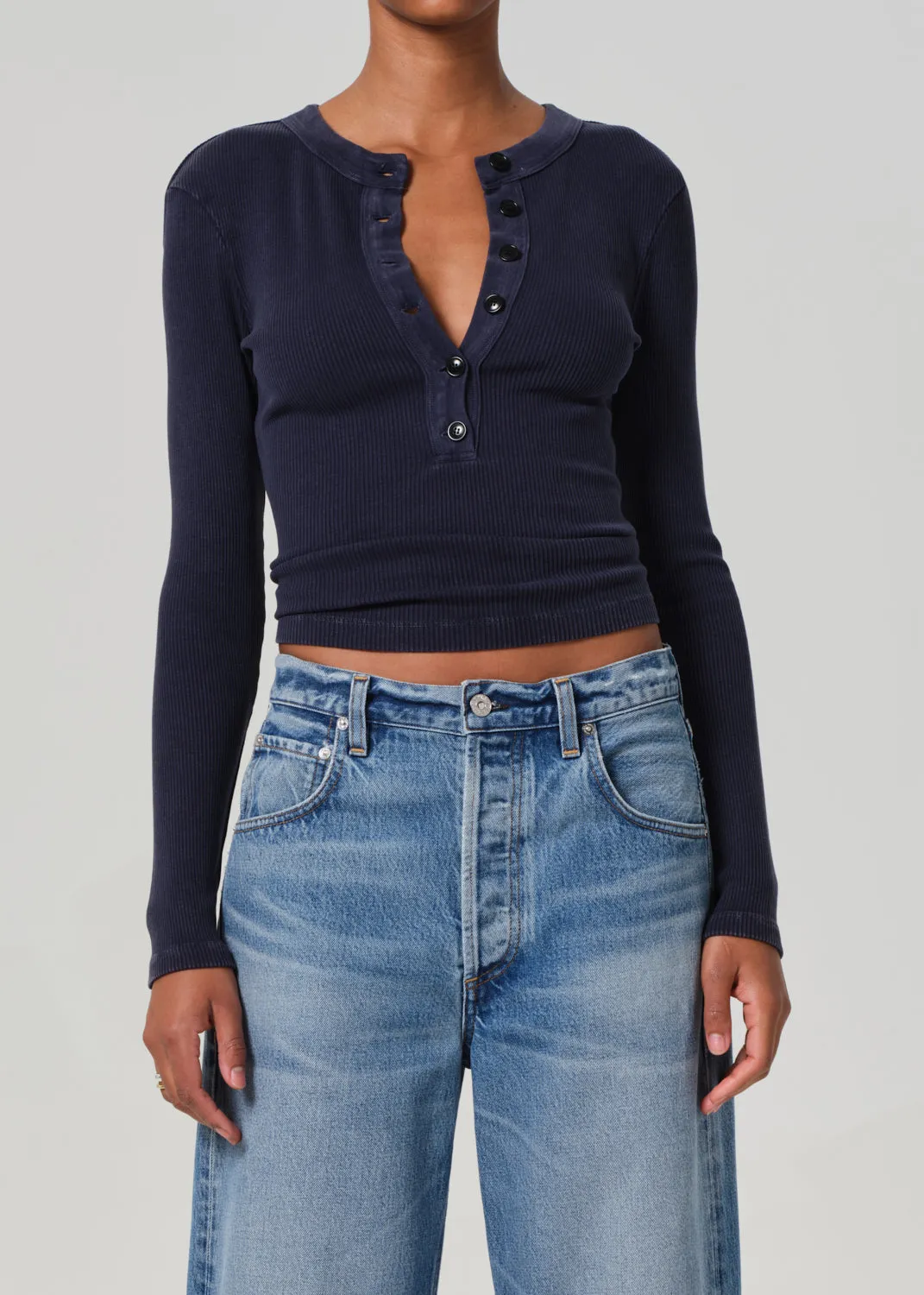 Varra Henley in Mineral Navy sold by Citizens Of Humanity