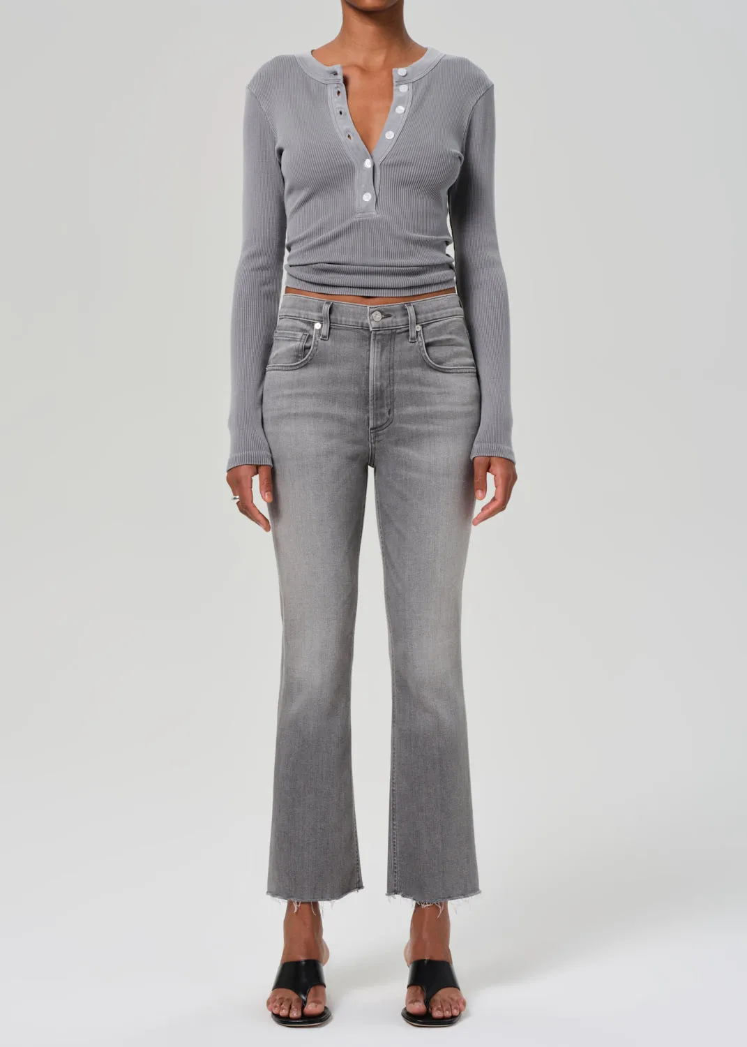 Isola Mid Rise Cropped Boot in Morel sold by Citizens Of Humanity