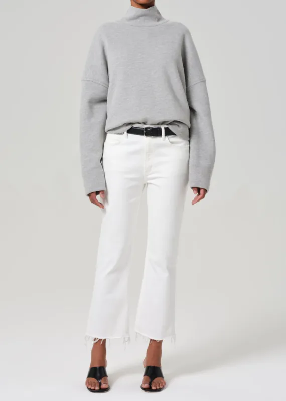 Isola Mid Rise Cropped Boot in Soft White sold by Citizens Of Humanity