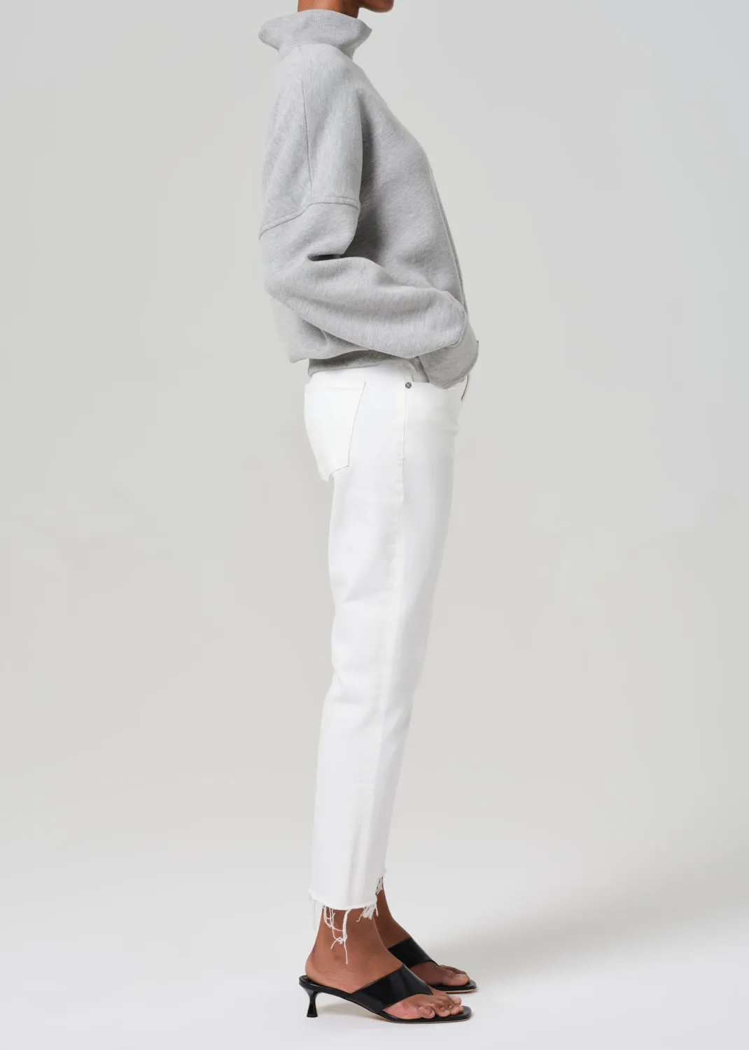 Isola Mid Rise Cropped Boot in Soft White sold by Citizens Of Humanity product image thumbnail 3