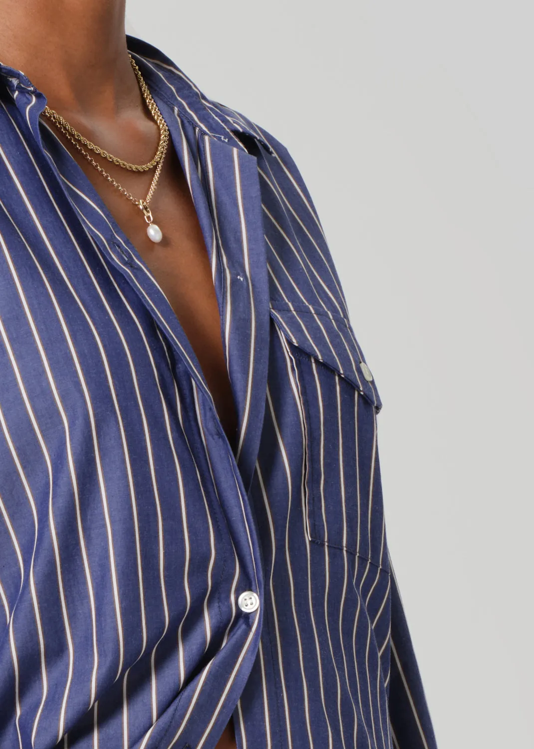 Shay Shirt in Portamento Stripe sold by Citizens Of Humanity product image thumbnail 5