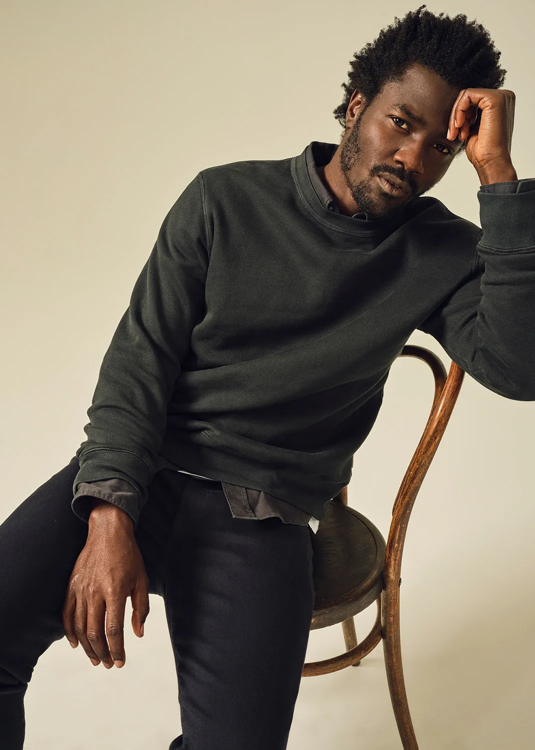 Vintage Crewneck Sweatshirt in Washed Black sold by Citizens Of Humanity