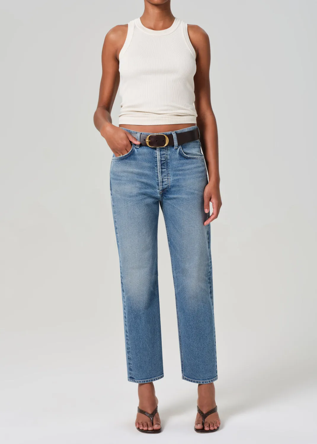 Isabel Rib Tank in Dune sold by Citizens Of Humanity product image thumbnail 5