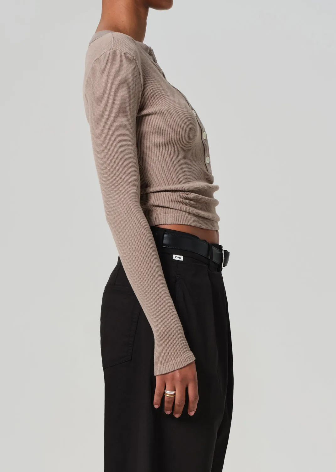 Varra Waffle Henley in Bezal sold by Citizens Of Humanity product image thumbnail 3