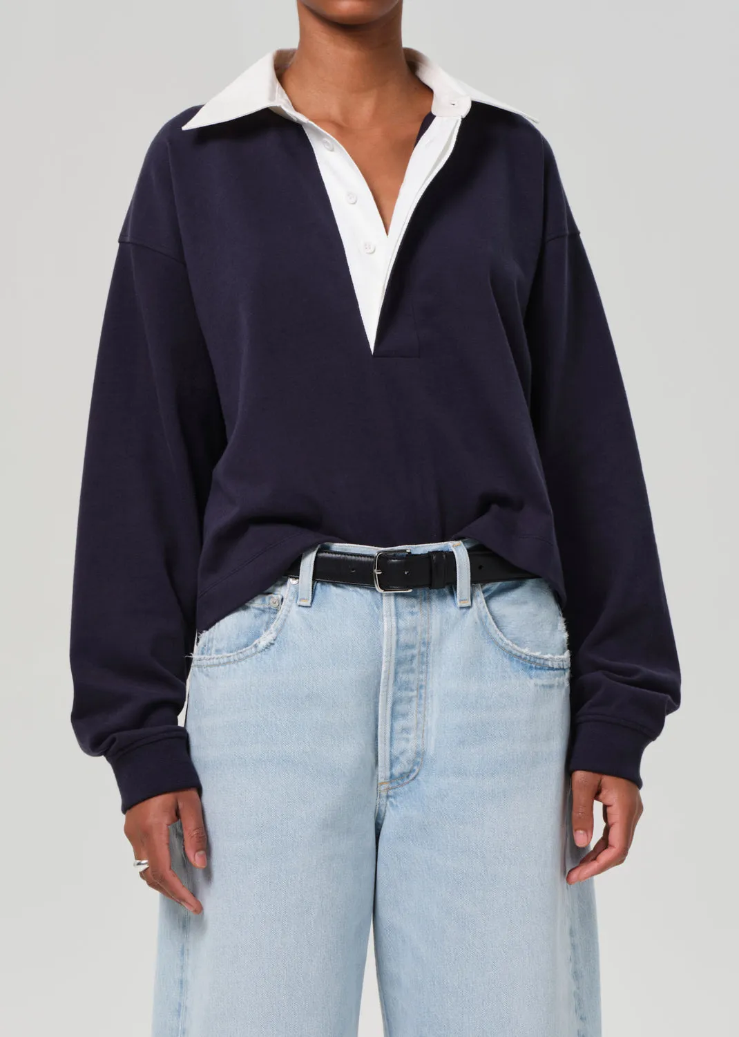 Aris Rugby in Navy sold by Citizens Of Humanity