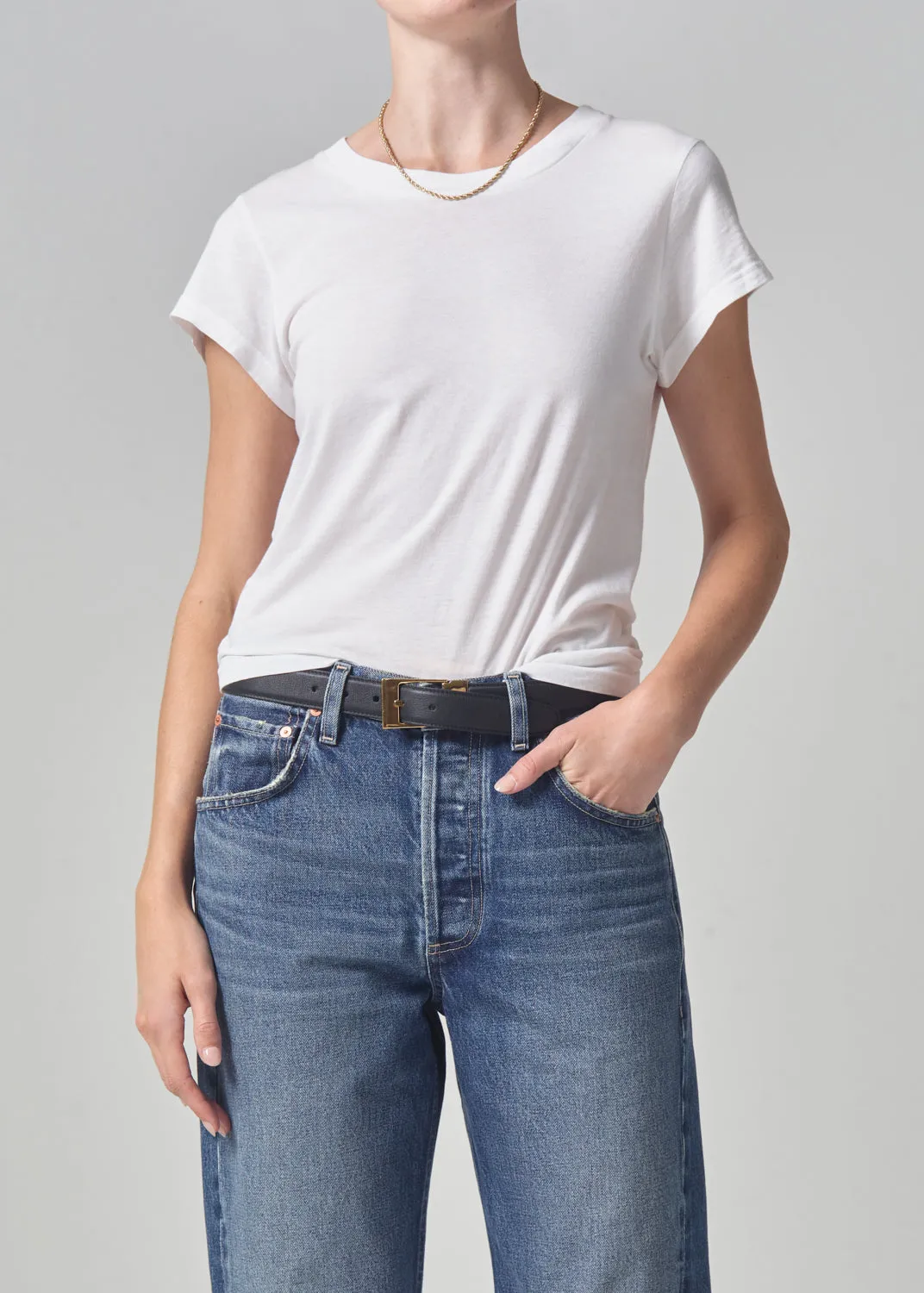 Juliette Slim T-Shirt in White sold by Citizens Of Humanity