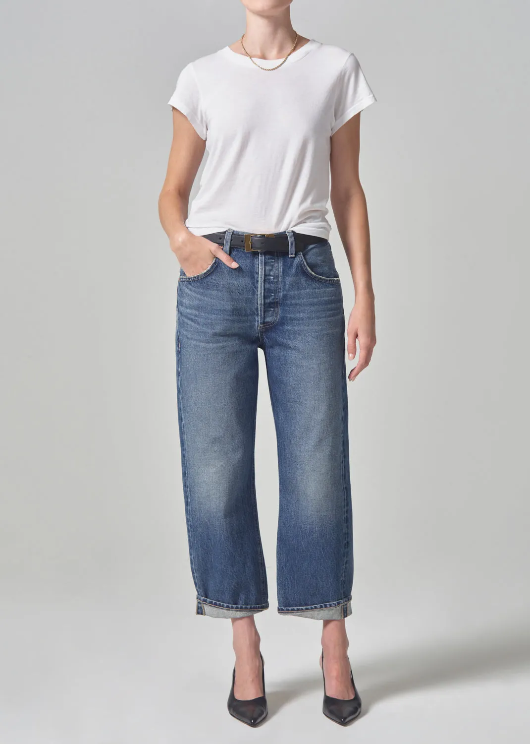 Juliette Slim T-Shirt in White sold by Citizens Of Humanity product image thumbnail 5