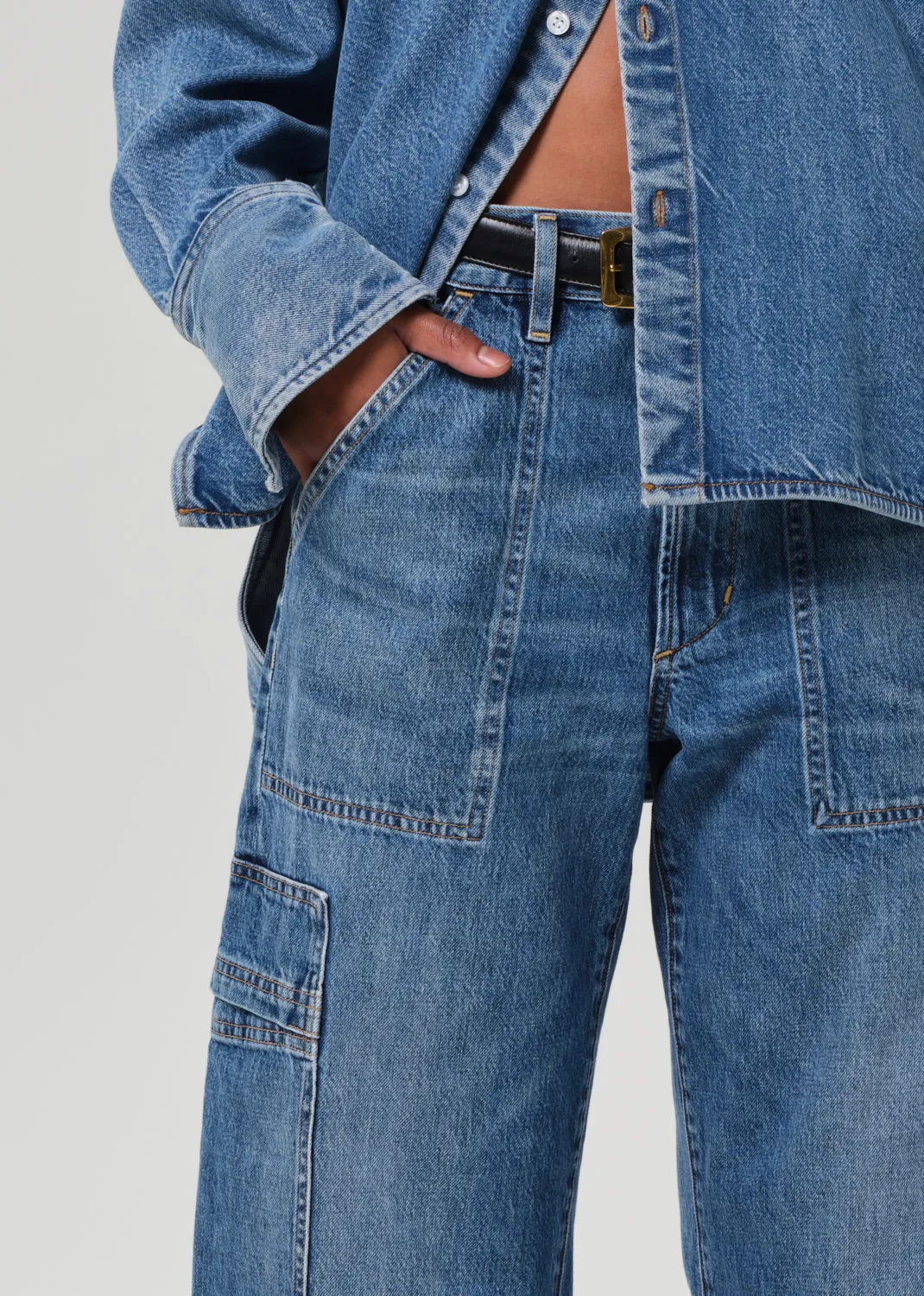 Marcelle Low Slung Easy Denim Cargo in Elysian sold by Citizens Of Humanity product image thumbnail 5