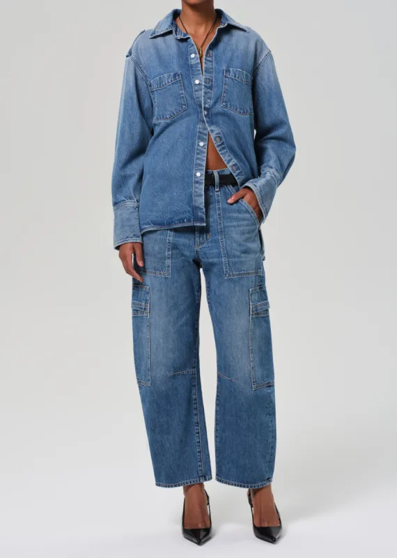 Marcelle Low Slung Easy Denim Cargo in Elysian sold by Citizens Of Humanity