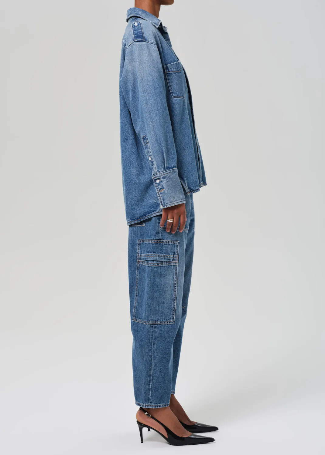 Marcelle Low Slung Easy Denim Cargo in Elysian sold by Citizens Of Humanity product image thumbnail 3