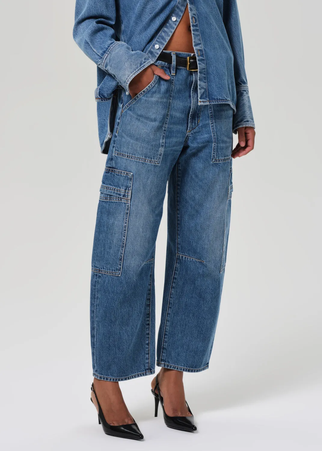 Marcelle Low Slung Easy Denim Cargo in Elysian sold by Citizens Of Humanity product image thumbnail 4