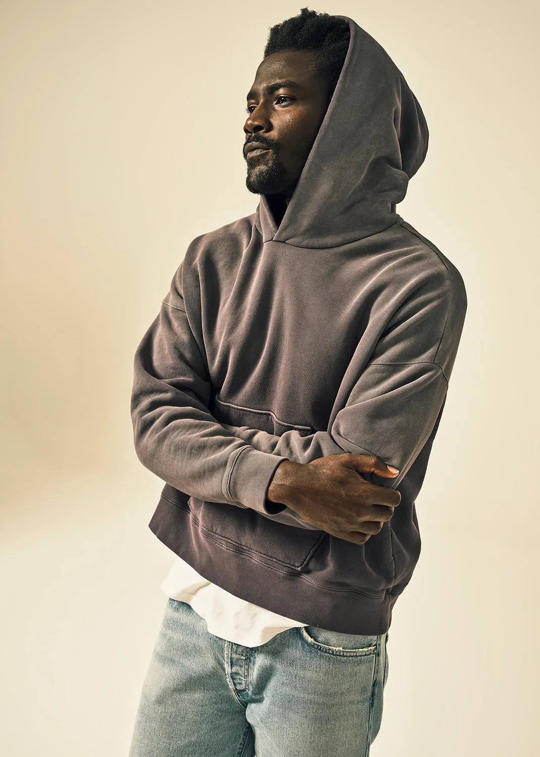 Archive Hoodie in Heatherd Purple sold by Citizens Of Humanity